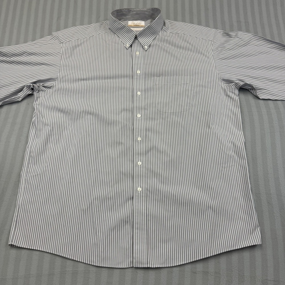 Roundtree & York Gold Label Mens Non-Iron EZ Wash Blue 17.5-33
